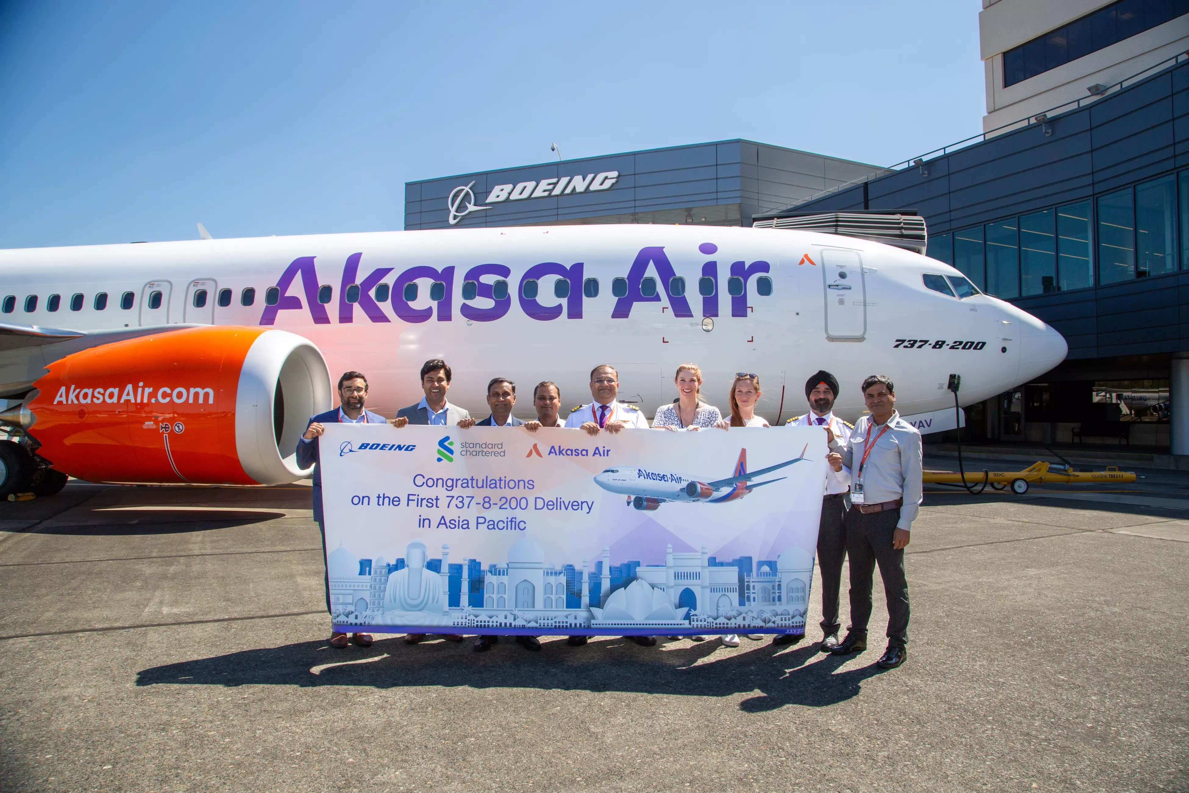 Akasa Air first airline in Asia to receive Boeing 737-8-200