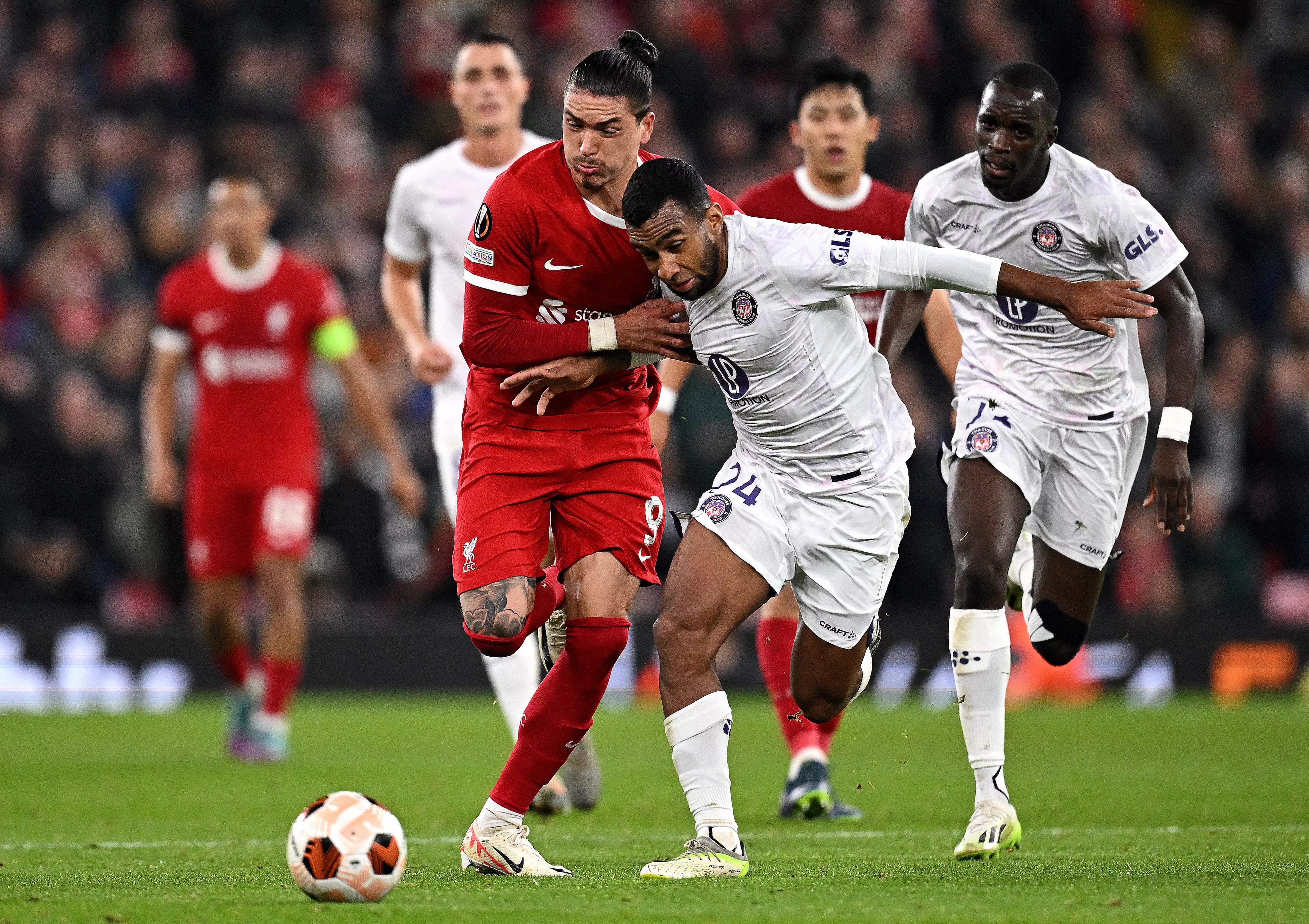 Liverpool thumps Toulouse 5-1, Brighton earns first European win