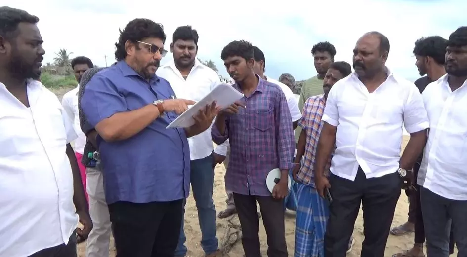 MLA inspects barricade site on Kokilamedu beach
