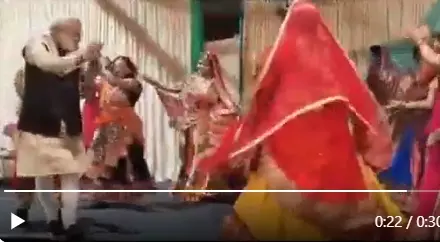 Man performing garba in video is not PM Modi Man performing garba in video is not PM Modi