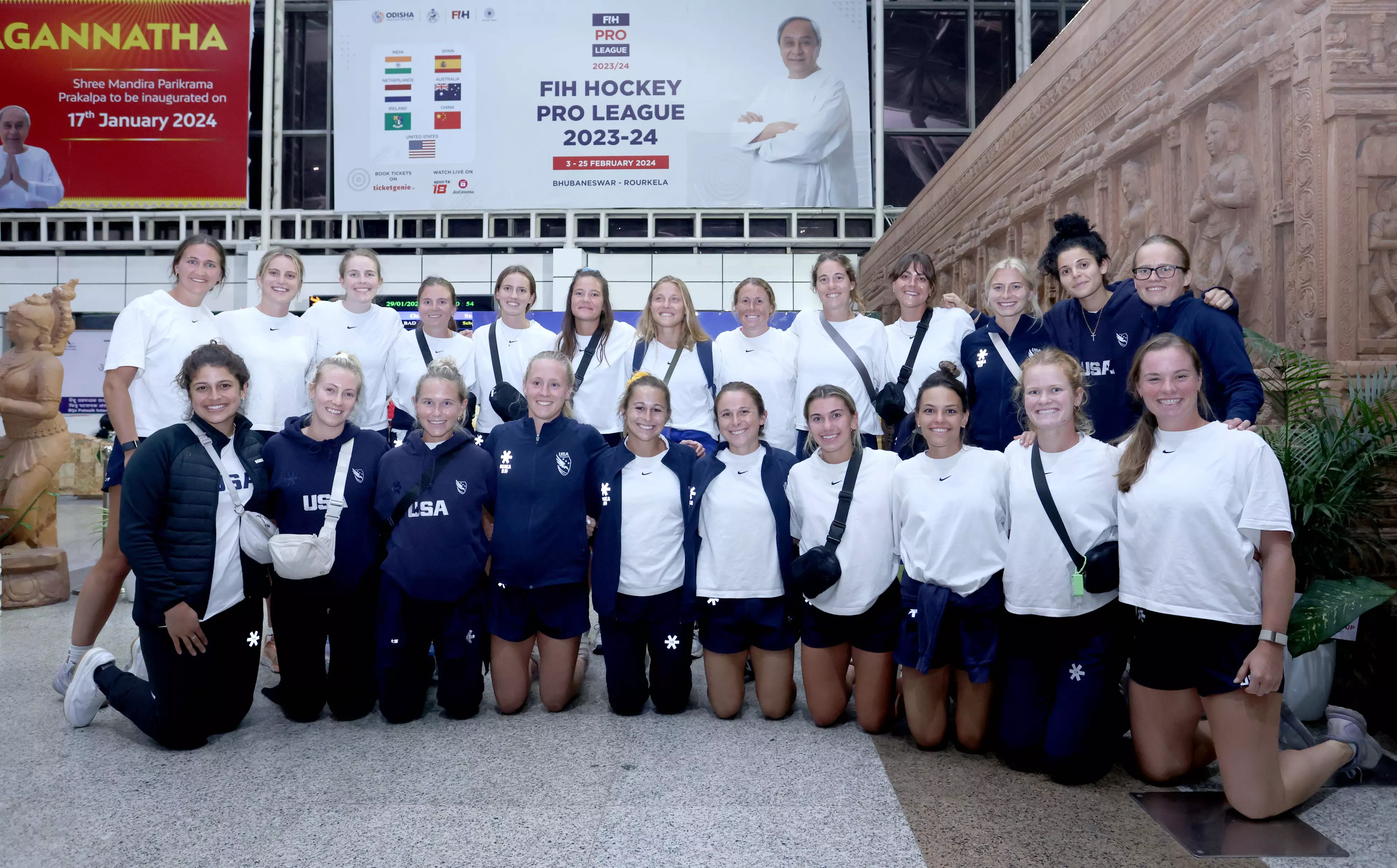 Team USA arrives in Odisha for FIH Hockey Pro League