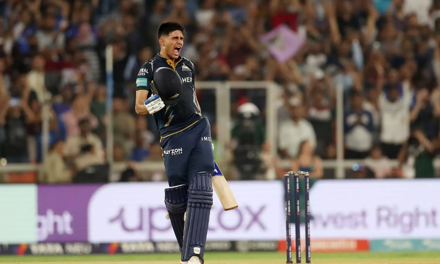 Shubman Gills fiery century powers GT to 233/3 against MI