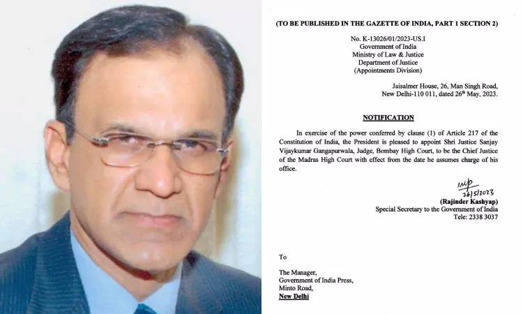 Justice SV Gangapurwala appointed CJ of Madras HC