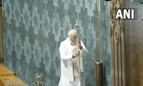 PM Modi installs ‘Sengol’ in new Parliament House