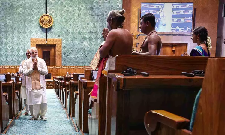 PM Modi inaugurates new Parliament building