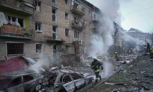 Russian missiles hit Ukraine’s capital Kiev: Report