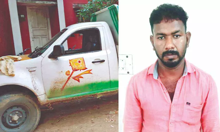 Sand mafia tries to run vehicle over cops; 2 hurt; one arrested