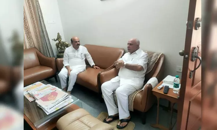 Karnataka: Ex-CM Bommai meets Yediyurappa amid talks in BJP to decide LoP