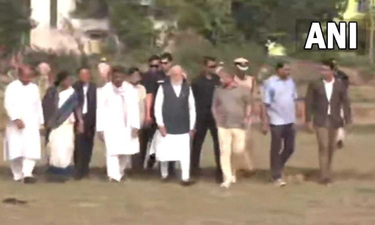 Modi arrives at the site of Balasore train tradegy Modi arrives at the site of Balasore train tradegy