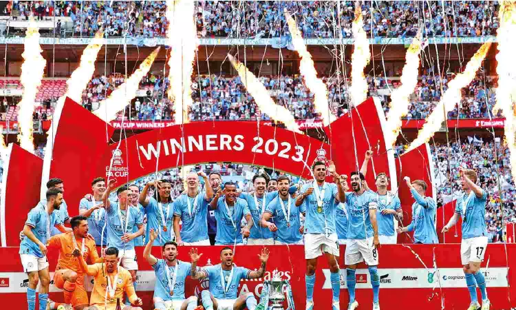 Man City beats United to win FA Cup, is one victory away from treble
