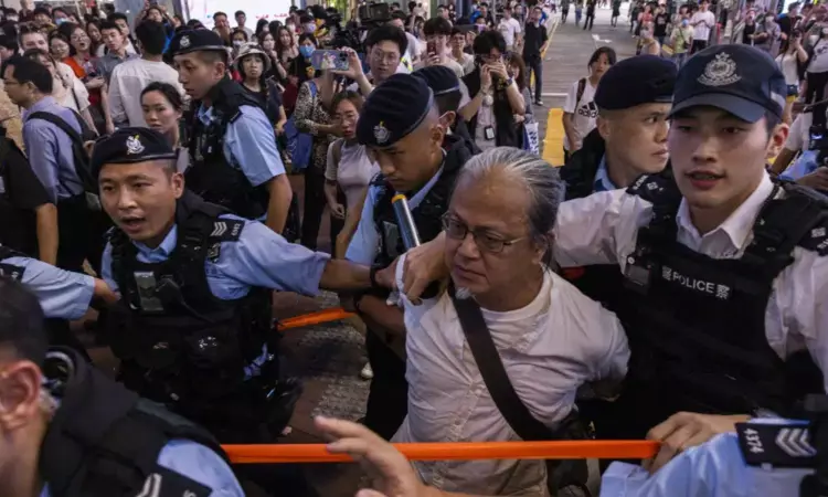 Hong Kong detains 8 people on eve of Tiananmen Square anniversary