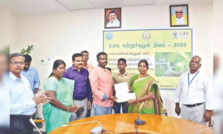 Ranipet Collector felicitates two green champions