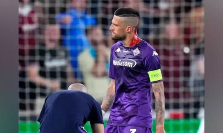 Fiorentina’s captain Biraghi suffers head injury in final against West Ham United