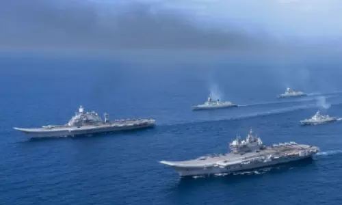 Indian Navy demonstrate formidable capability in Arabian Sea with aircraft carriers