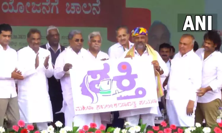 Karnataka launches free bus services for women Karnataka launches free bus services for women