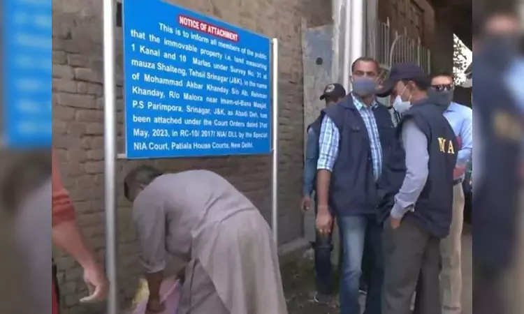 NIA attaches 2 more properties in Hurriyat terror funding case in Kashmir NIA attaches 2 more properties in Hurriyat terror funding case in Kashmir