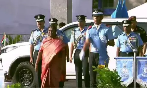 President Murmu reviews Combined Graduation Parade at AFA in Hyderabad