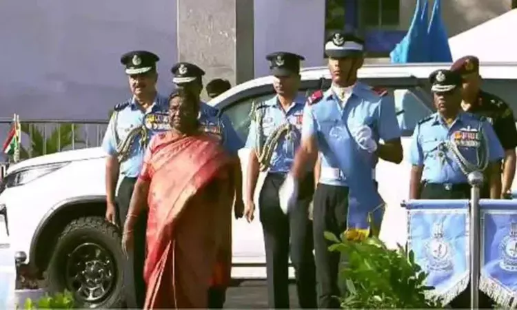 President Murmu reviews Combined Graduation Parade at AFA in Hyderabad
