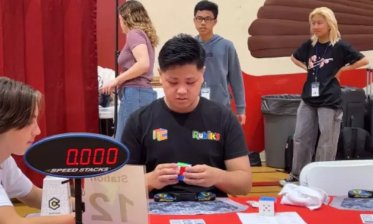 Youth with autism breaks guiness records in solving Rubiks cube