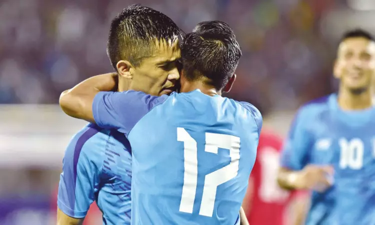 Chhetri helps India win Intercontinental Cup