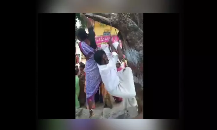 Couple tortured, tied to tree over alleged black magic in Telanganas Sangareddy