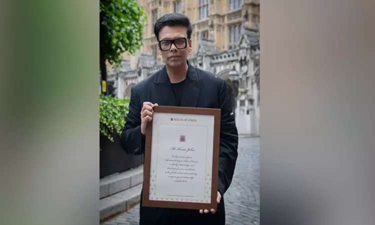 Karan honoured by UK Parl, says, I am fortunate and deeply grateful