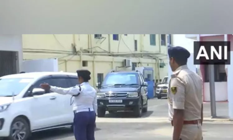 Opposition meet: PDP chief Mehbooba Mufti arrives in Patna .