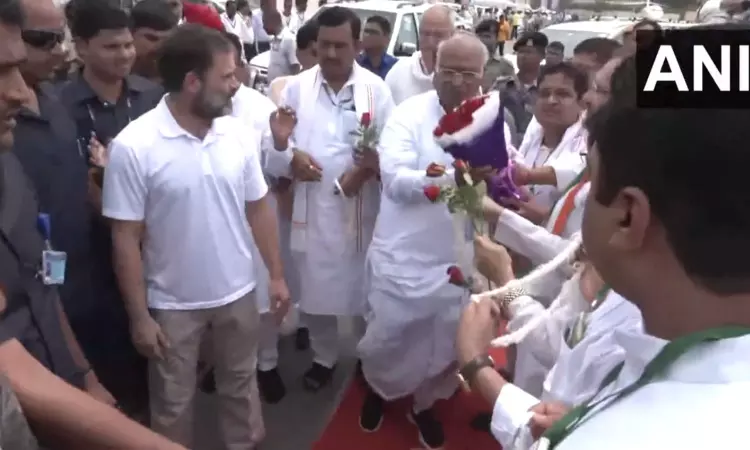 Rahul and Kharge arrive at Patna for the opposition meet