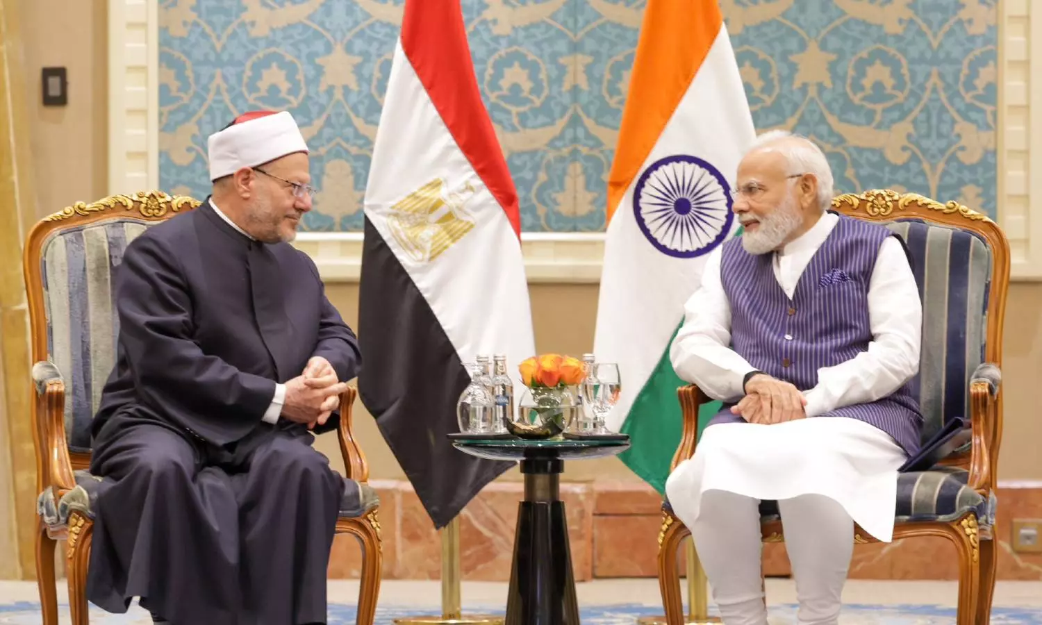 Modi meets Egypts Grand Mufti, discusses countering extremism Modi meets Egypts Grand Mufti, discusses countering extremism