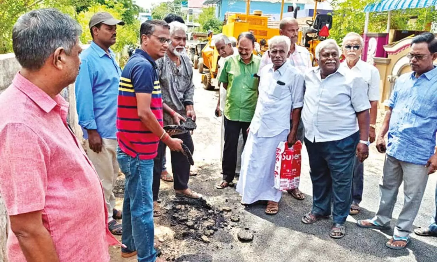 Road to be relaid after residents complain of poor work in Thanjai Road to be relaid after residents complain of poor work in Thanjai