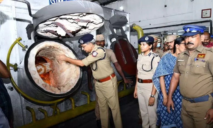 Ganja, contraband worth ₹2 cr destroyed by Chennai police
