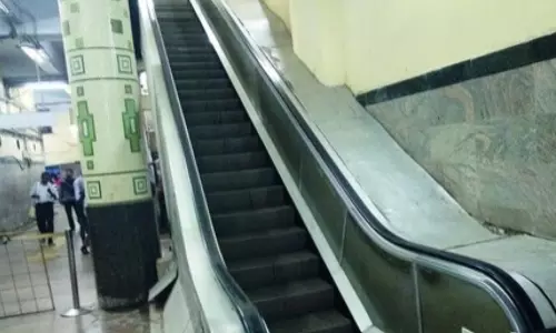 New lift and escalators equipped at Tondiarpet metro station