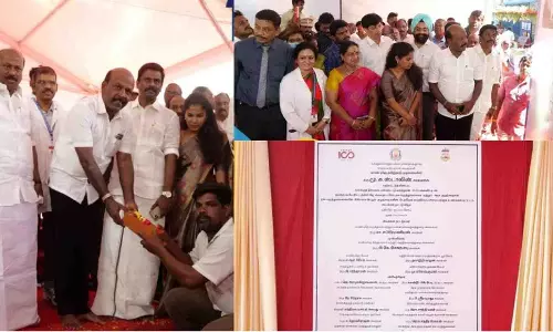 Ma Su lays foundation for building at govt maternity hosp in Egmore