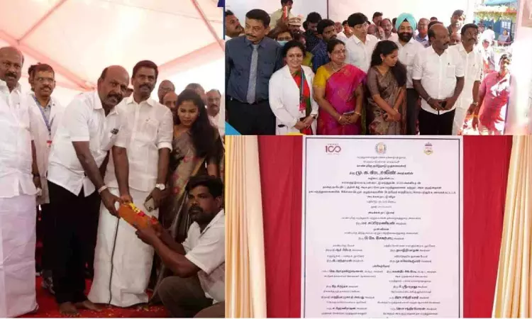 Ma Su lays foundation for building at govt maternity hosp in Egmore Ma Su lays foundation for building at govt maternity hosp in Egmore