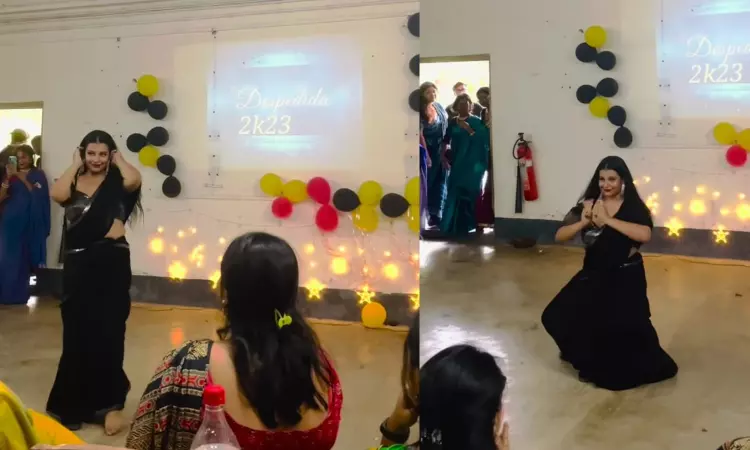 Watch: Student grooves to Chammak Challo at her college farewell Watch: Student grooves to Chammak Challo at her college farewell