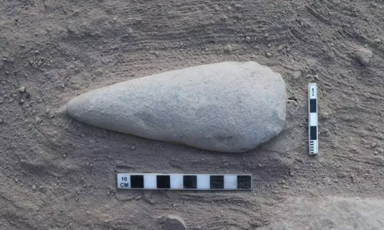 TNSDA finds 6 Neolithic tools during excavation work at Boothinatham village