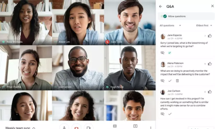 Google rolling out Q&A, poll features to Meet live streams