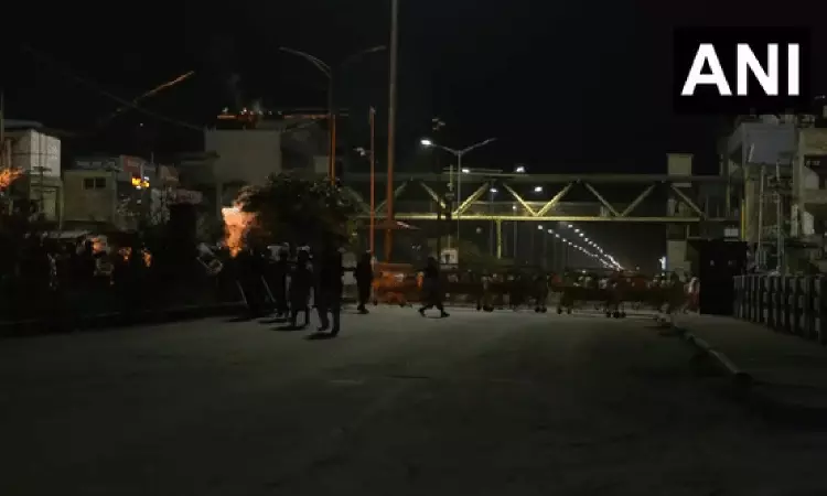 Imphal: Manipur Police uses tear gas to disperse crowd gathered near BJP office