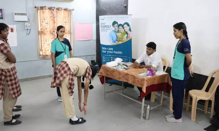 Pvt hospital launches screening camp for Scoliosis for school students