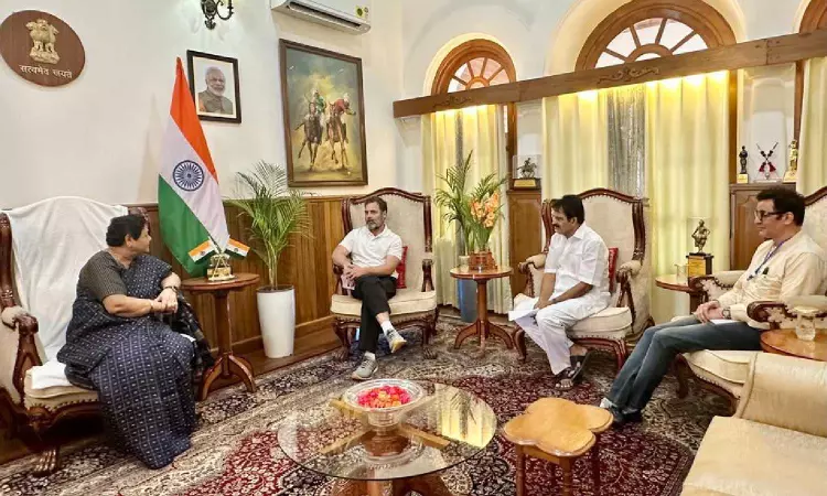 Manipur needs peace: Rahul after meeting Guv Anusuiya Uikey in Imphal