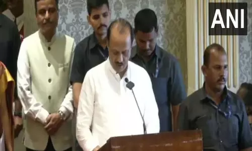 NCP leader Ajit Pawar takes oath as deputy CM of Maharashtra