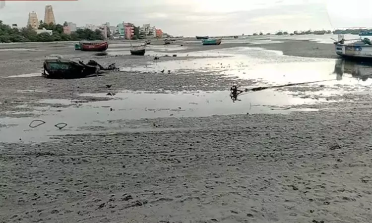 Sea in Rameswaram recedes by 200 meters Sea in Rameswaram recedes by 200 meters