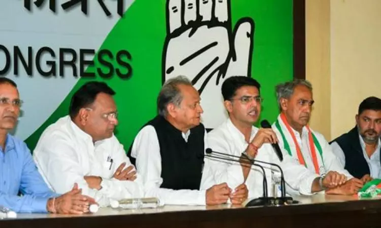 Cong holds meeting on Rajasthan polls; Pilot, senior leaders present