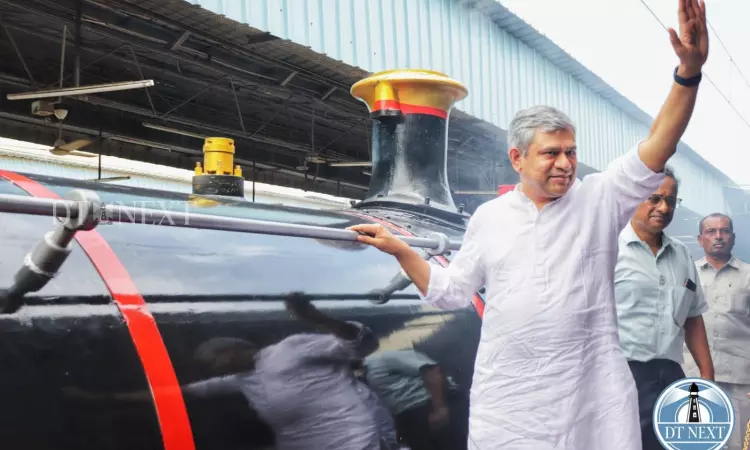 Rly min Vaishnaw inspects steam heritage special train at central station