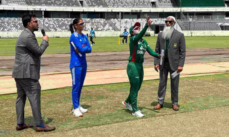1st T20I: IND-W win toss, opt to bowl first against BAN-W
