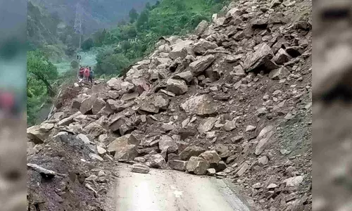 Uttarakhand: Badrinath national highway blocked due to landslide in Chamoli