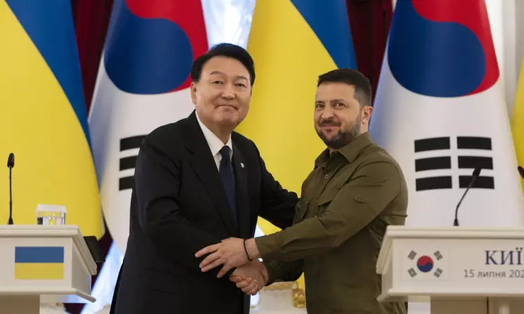 South Korea to expand support for Ukraine as Prez Yeol makes a surprise visit