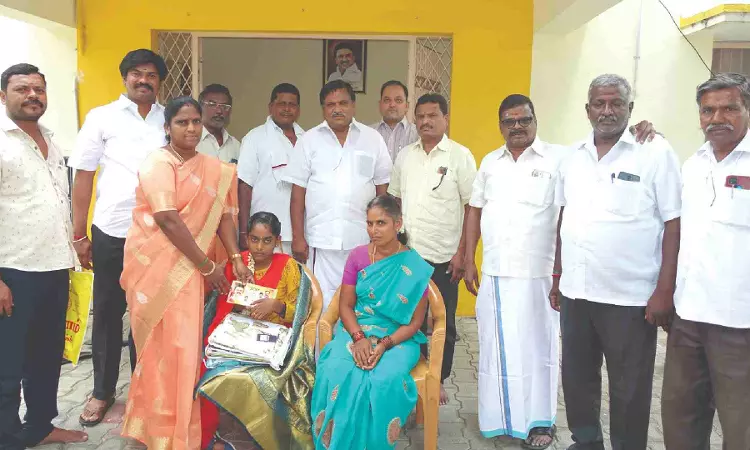 Gudiyattam MLA hands over cash relief, assures med help to diff-abled student Gudiyattam MLA hands over cash relief, assures med help to diff-abled student