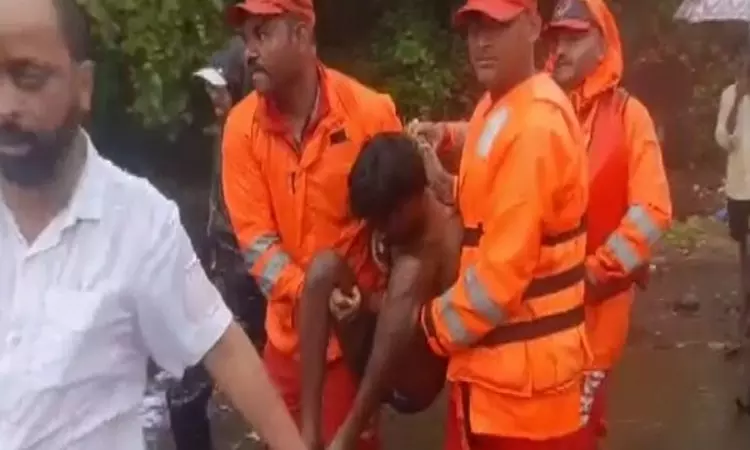 Maharashtra: NDRF rescues person stuck under bridge in Ratnagiri