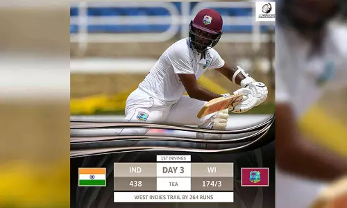 India take two wickets in final session, WI at 229/5 (Day 3, Stumps)